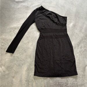 NWT One Shoulder Glitter Bodycon Dress